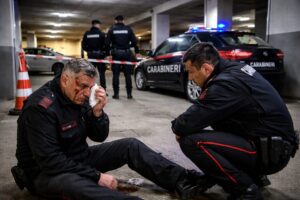 carabiniere ferito al volto