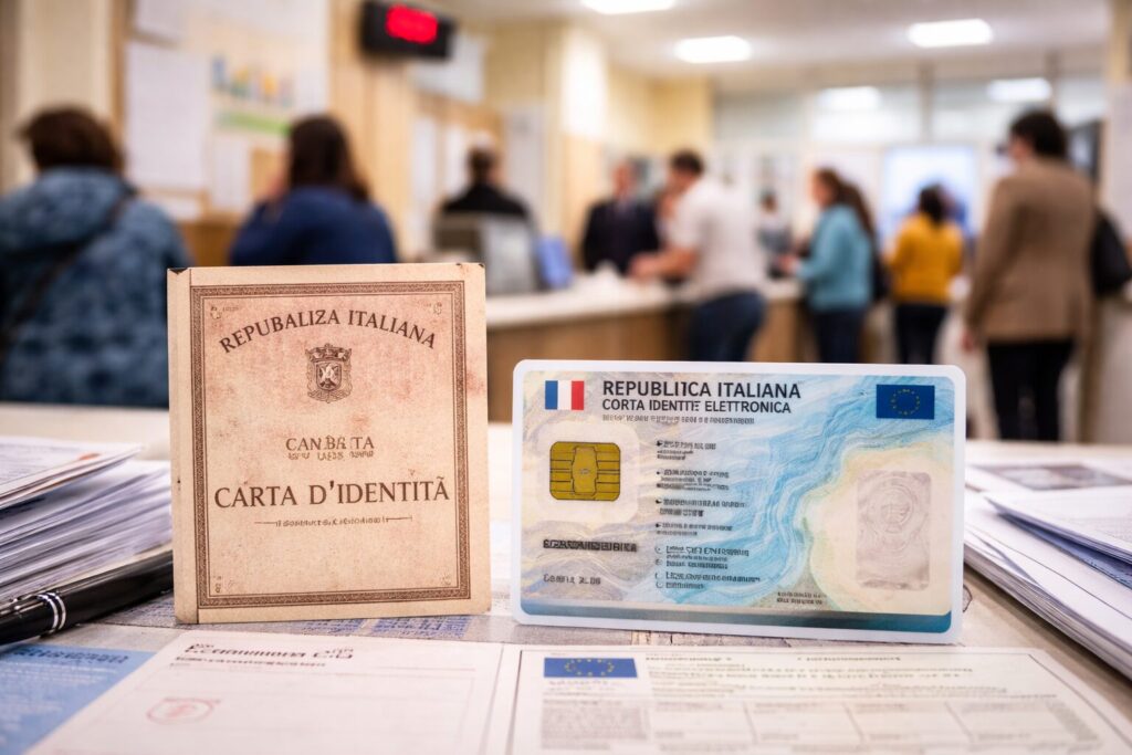 carta d'identità normale ed elettronica