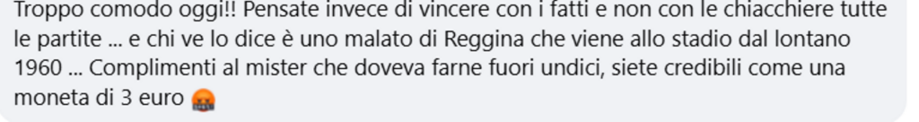 commenti tifosi reggina
