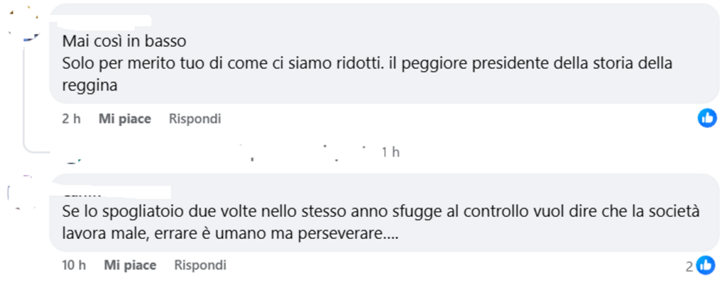 commenti tifosi reggina a post ballarino