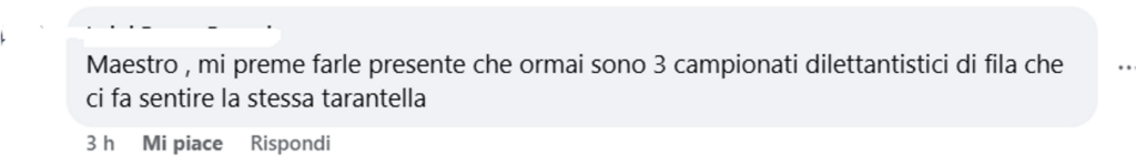 commenti tifosi reggina a post ballarino