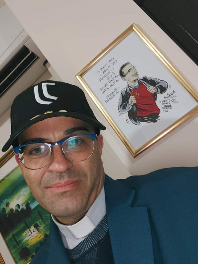 don zampaglione con cappellino juventus