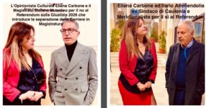 eliana carbone con musolino e amendolia in dibattito per referendum giustizia