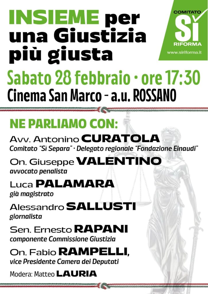 evento insieme per una giustizia più giusta