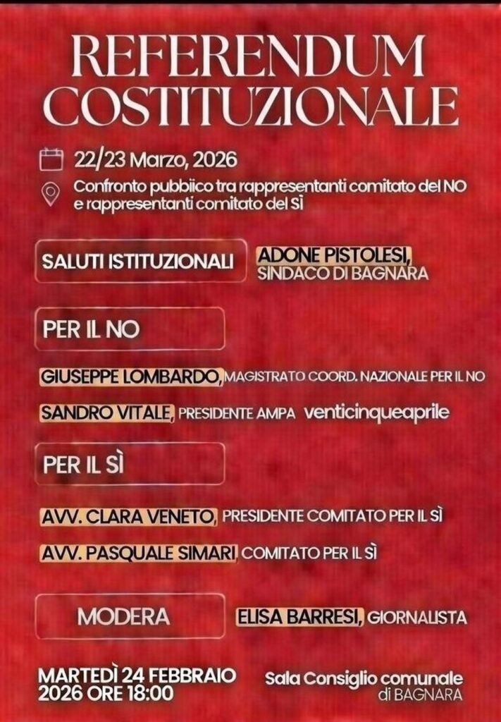 evento sul no a referendum giustizia a bagnara
