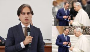 falcomatà foto marcello minenna con papa leone modificate con ia