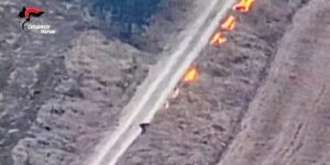 incendio terreno carabinieri trapani