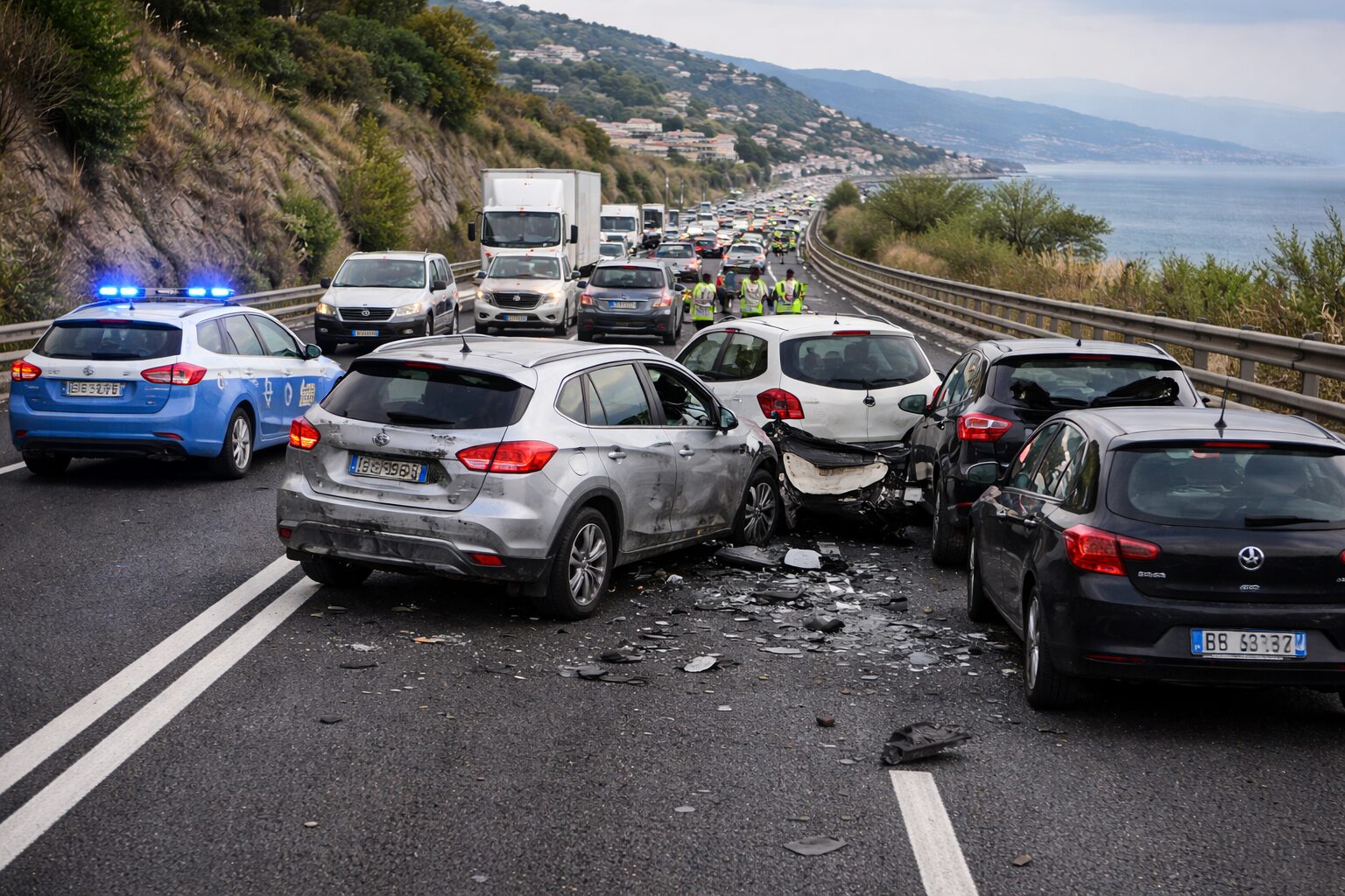 incidente tra 4 auto