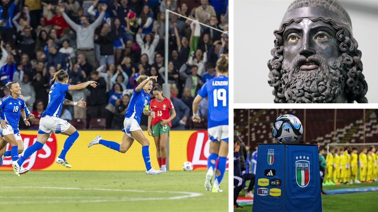 italia di calcio femminile al granillo bronzi