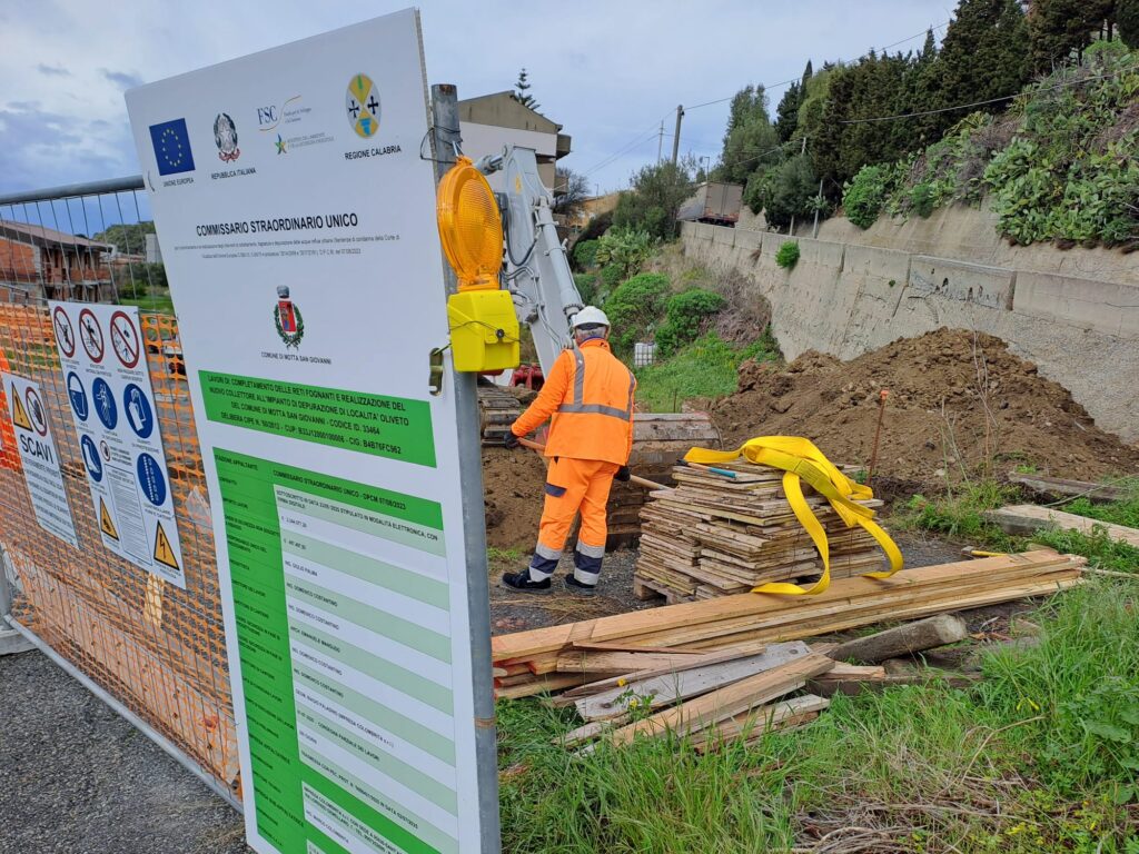 lavori depurazione motta san giovanni
