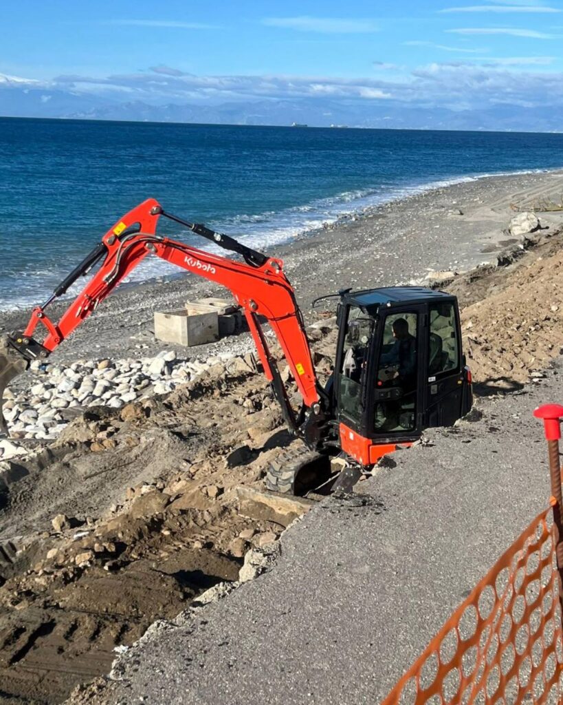 lungomare melito porto salvo lavori di ripristino dopo il ciclone Harry