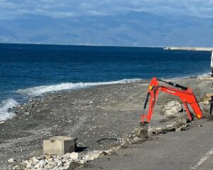 lungomare melito porto salvo lavori di ripristino dopo il ciclone Harry