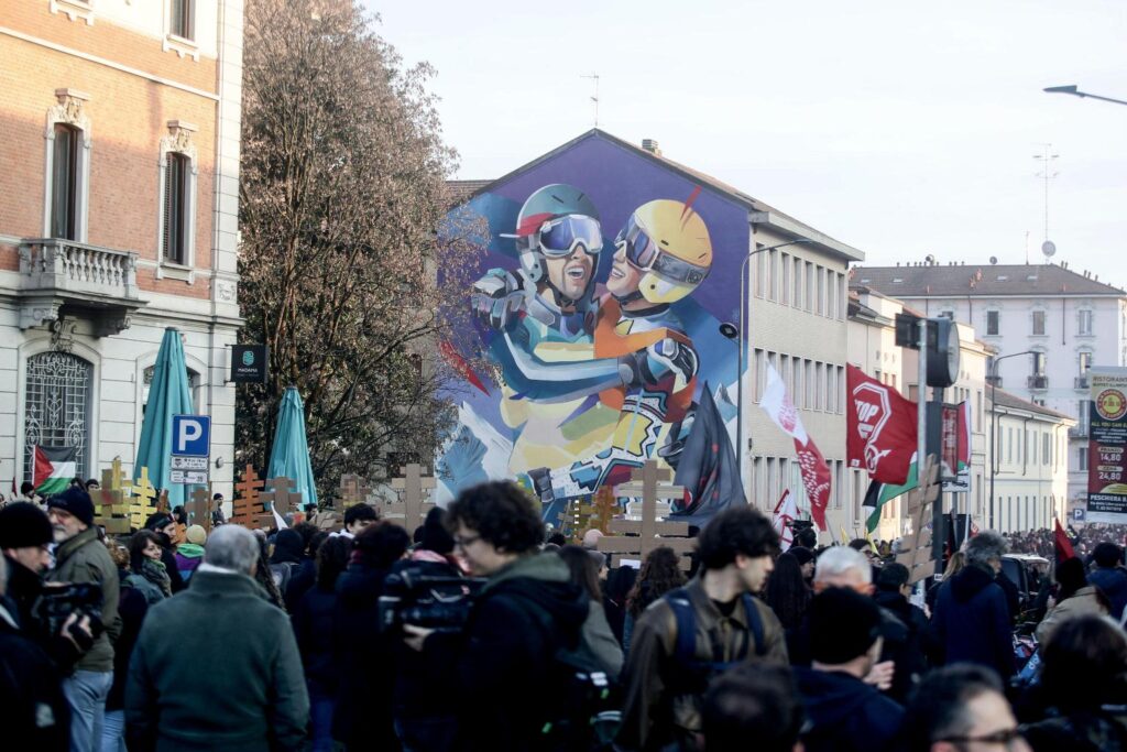manifestazione milano contro olimpiadi