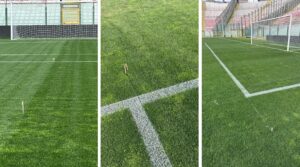 picchetti al manto erboso del franco scoglio a messina