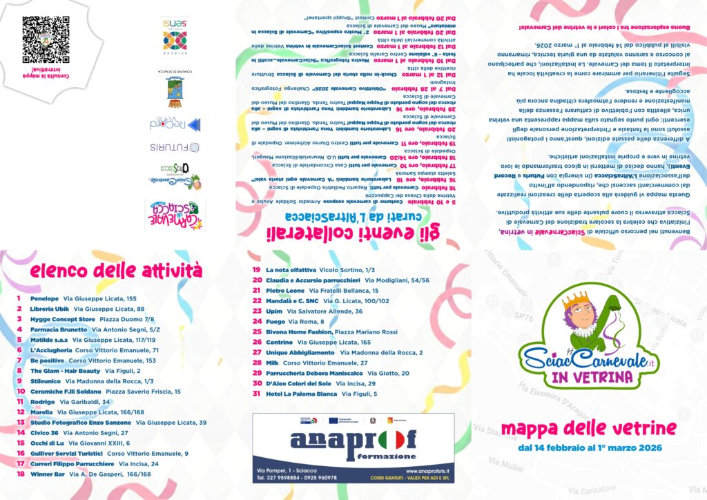 sciaccarnevale in vetrina