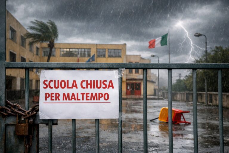 Allerta Meteo, giovedì 12 e venerdì 13 scuole chiuse in molti Comuni: l’ELENCO aggiornato LIVE