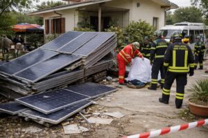 uomo ucciso da pannelli solari
