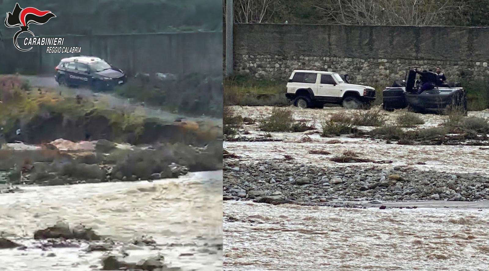 Auto ribaltata torrente