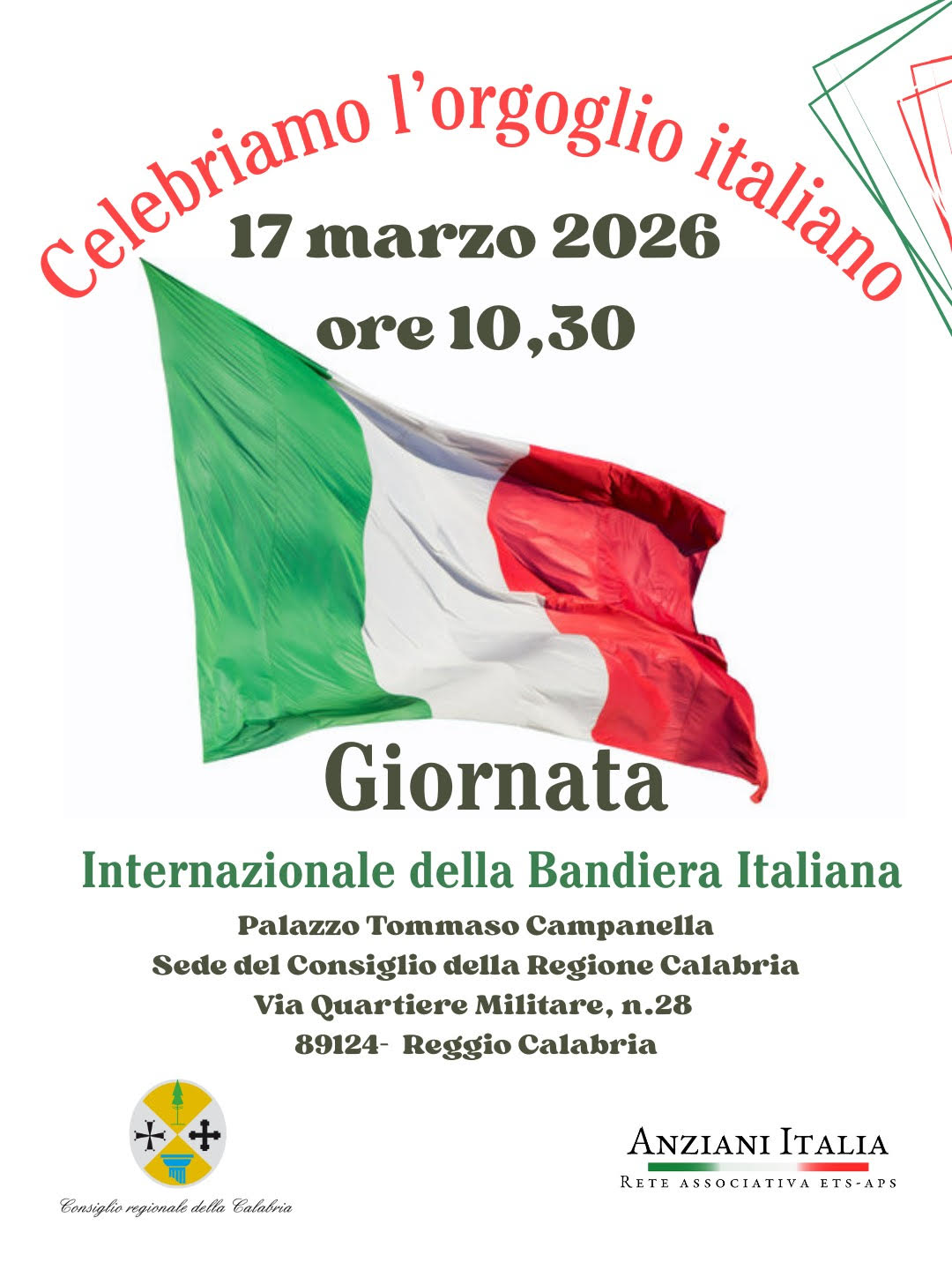 Anziani Italia Bandiera Italiana