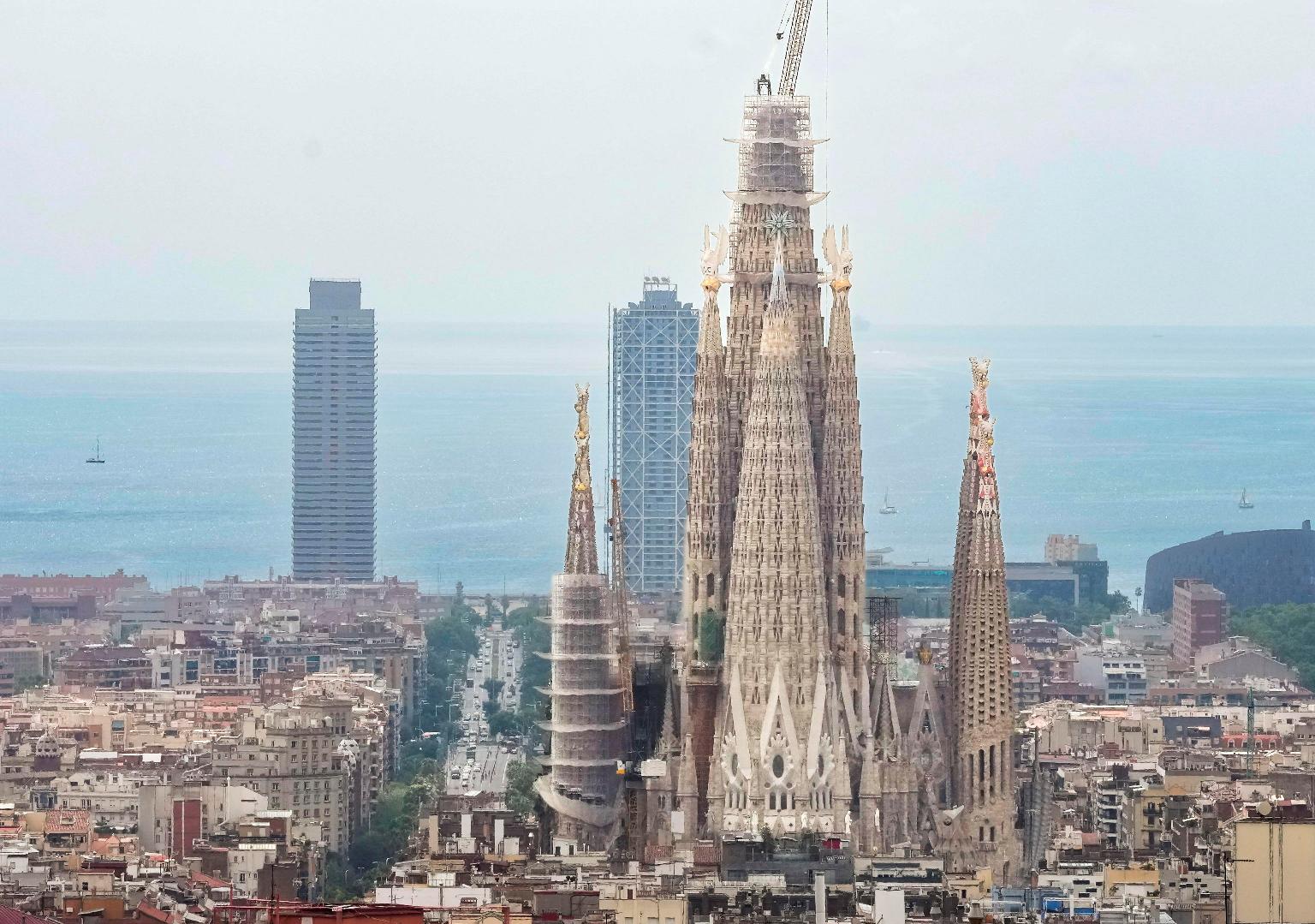 Barcellona Spagna.-Sagrada-Familia-in-primo-piano