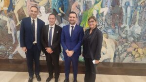 Da sinistra Fabio Colella, Ettorre, Cirillo e Valentina Colella