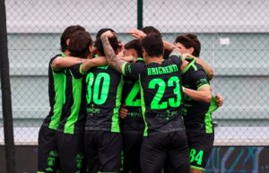 Esultanza Catanzaro vittoria a Padova