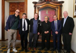 Giuseppe Polimeni Console Onorario USA a Palazzo San Giorgio con Battaglia