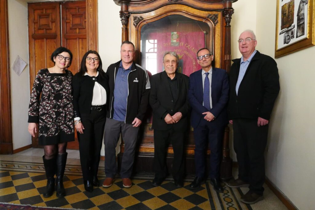 Giuseppe Polimeni Console Onorario USA a Palazzo San Giorgio con Battaglia