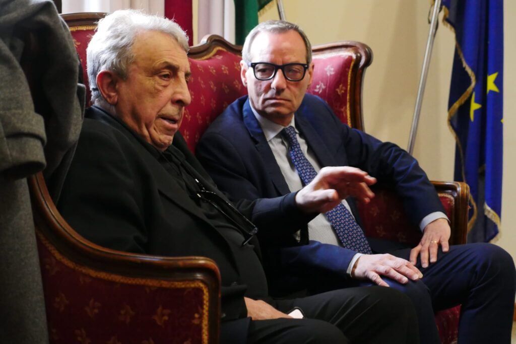 Giuseppe Polimeni Console Onorario USA a Palazzo San Giorgio con Battaglia