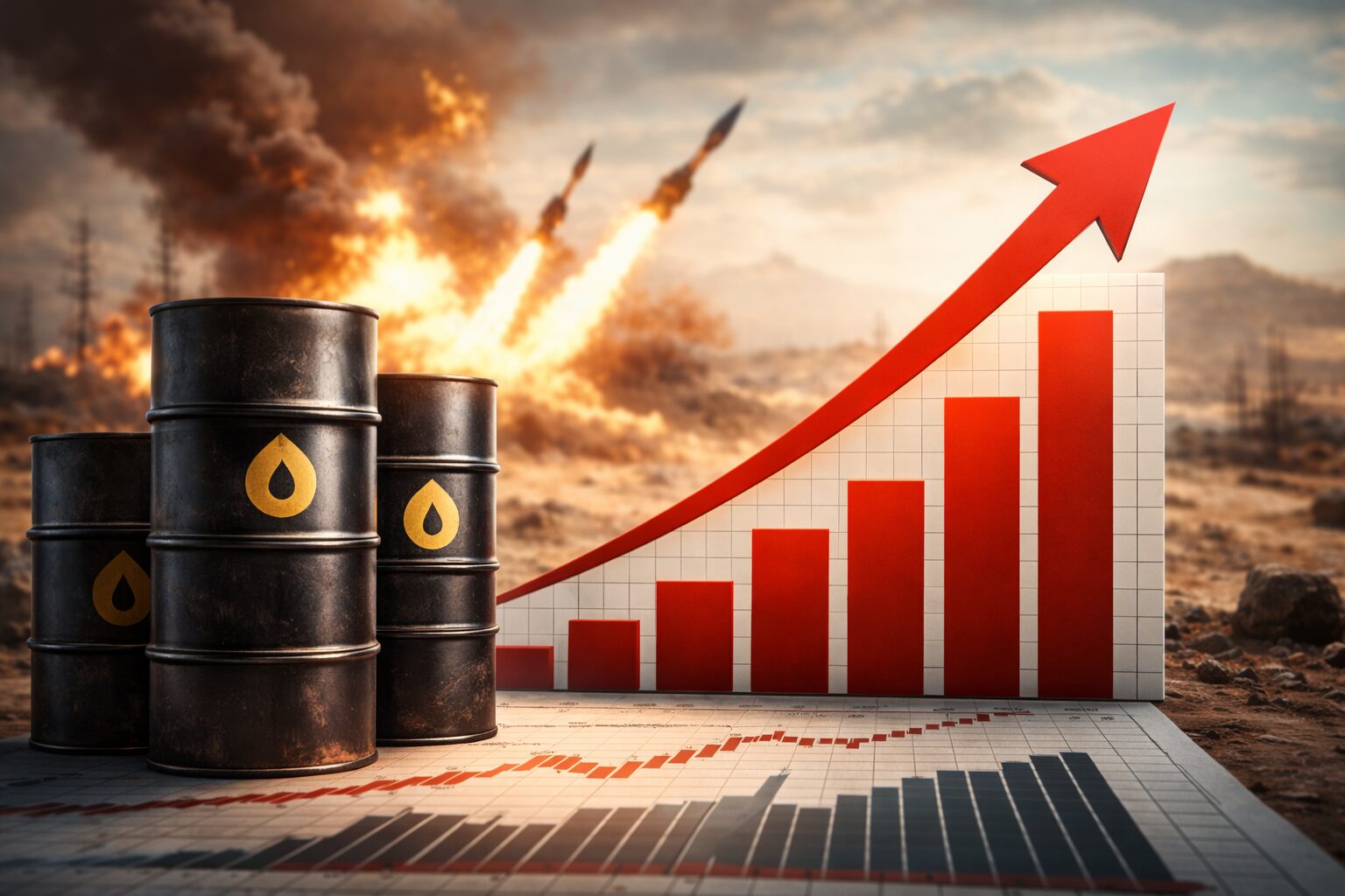 Grafico costo petrolio guerra Iran