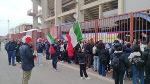 Italia-Svezia arrivo al Granillo