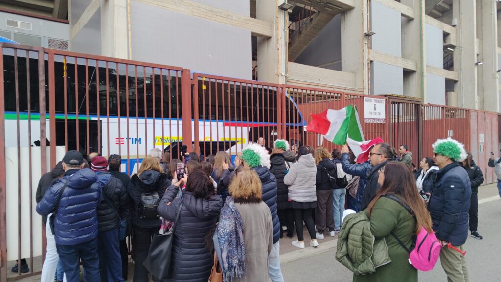 Italia-Svezia arrivo al Granillo