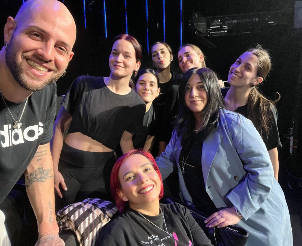 LA COREOGRAFA ERIKA SPALTRO CON CORPO DI BALLO DI WFW AGAINST VIOLENCE