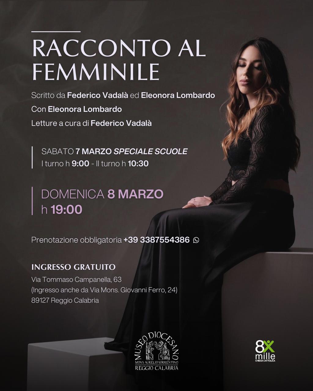 Locandina racconto al femminile