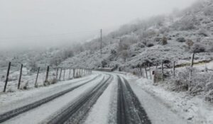 Neve sulla S.P. 110 Montalbano-Polverello