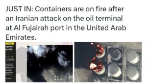 Serbatoio stoccaggio petrolifero porto Al Fujairah