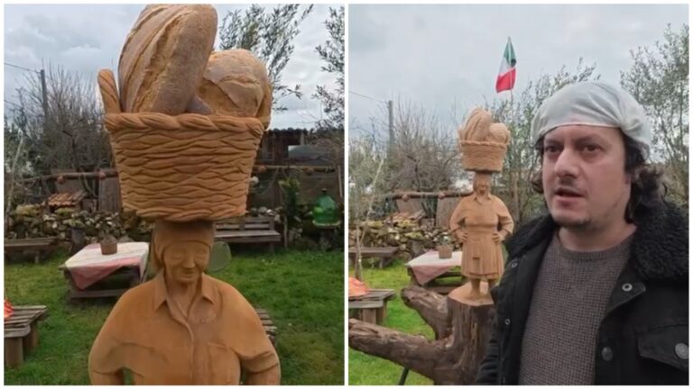 L’artista Tonino Denami dedica una scultura a Franca Crudo: l’anima contadina di Zungri | INTERVISTA