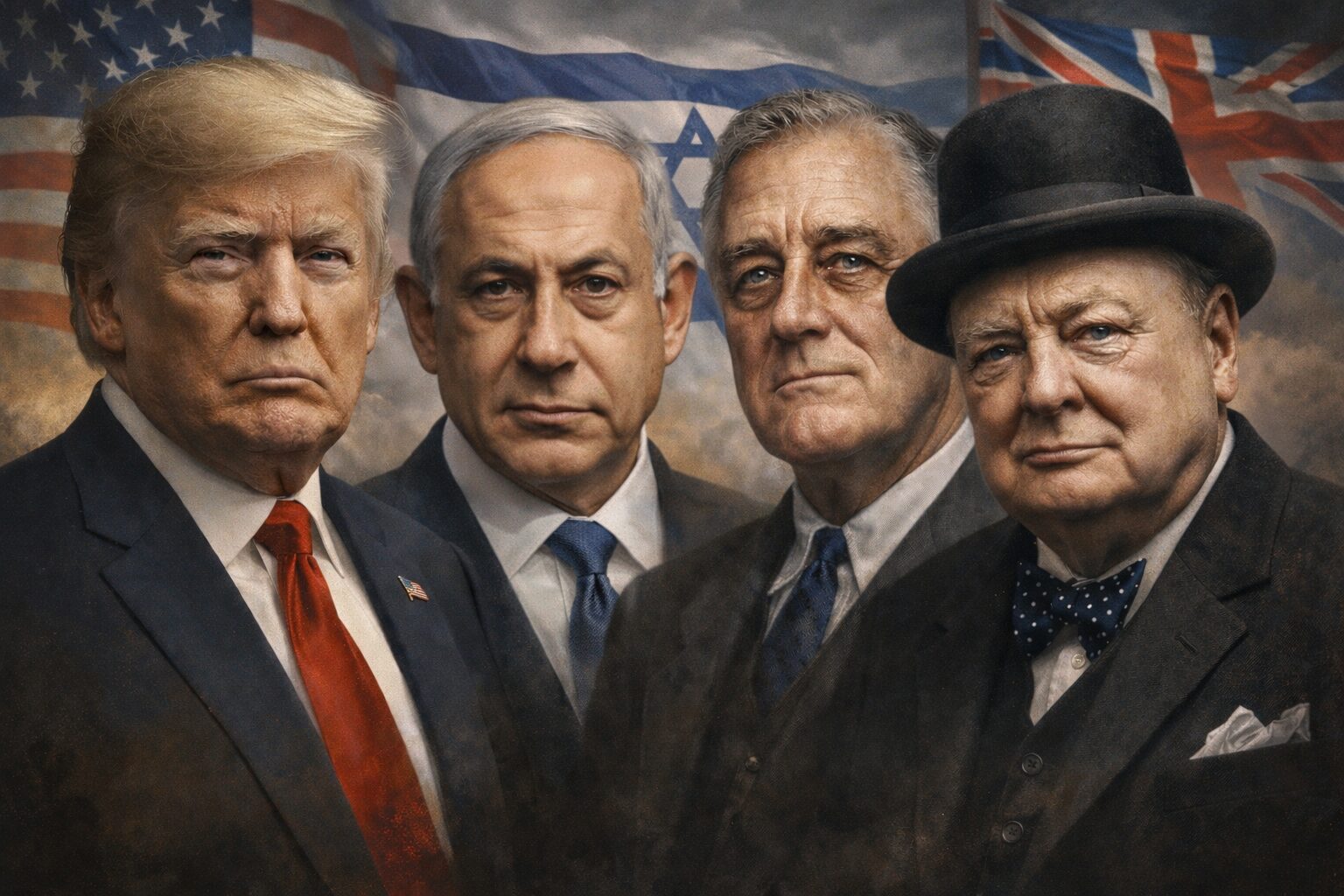 Trump Netanyahu Roosvelt Churcihll