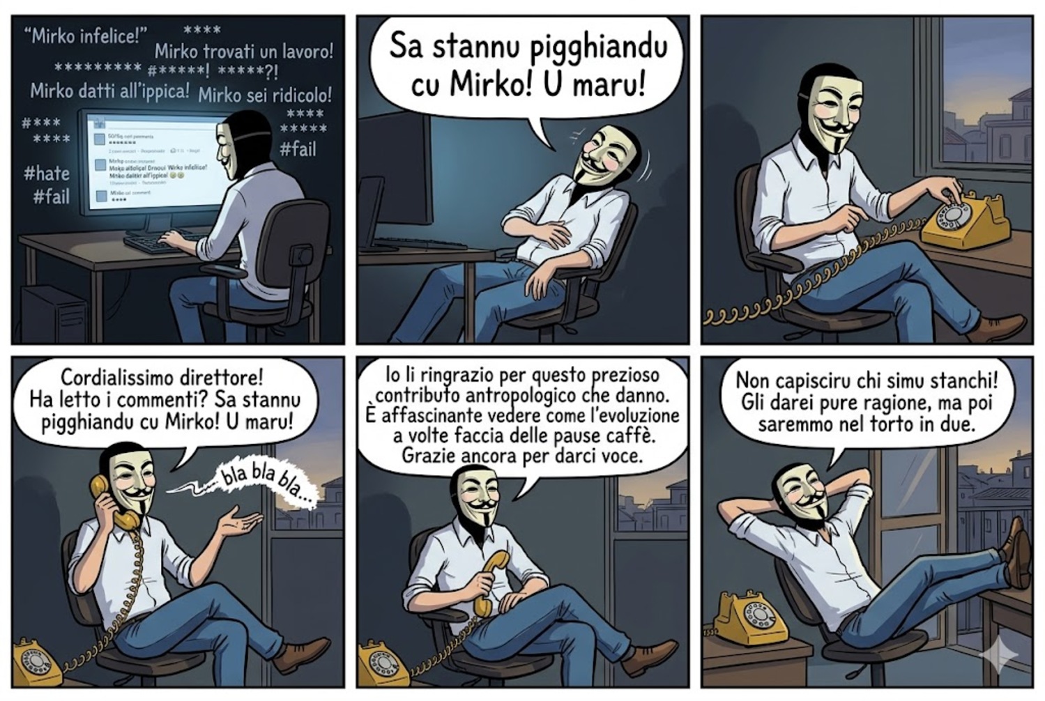 Vignetta commenti hater