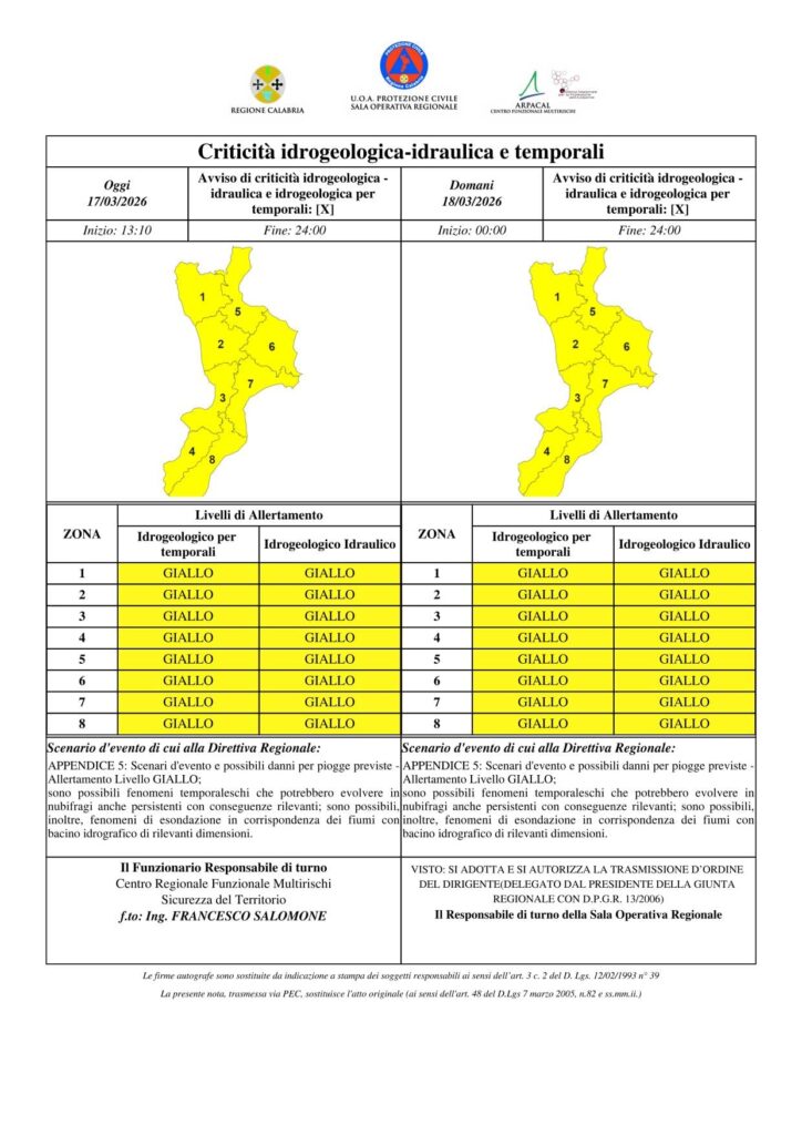 allerta meteo gialla