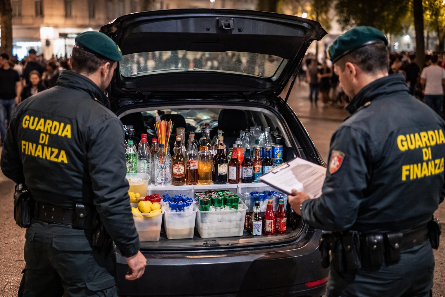 auto trasformata in bar