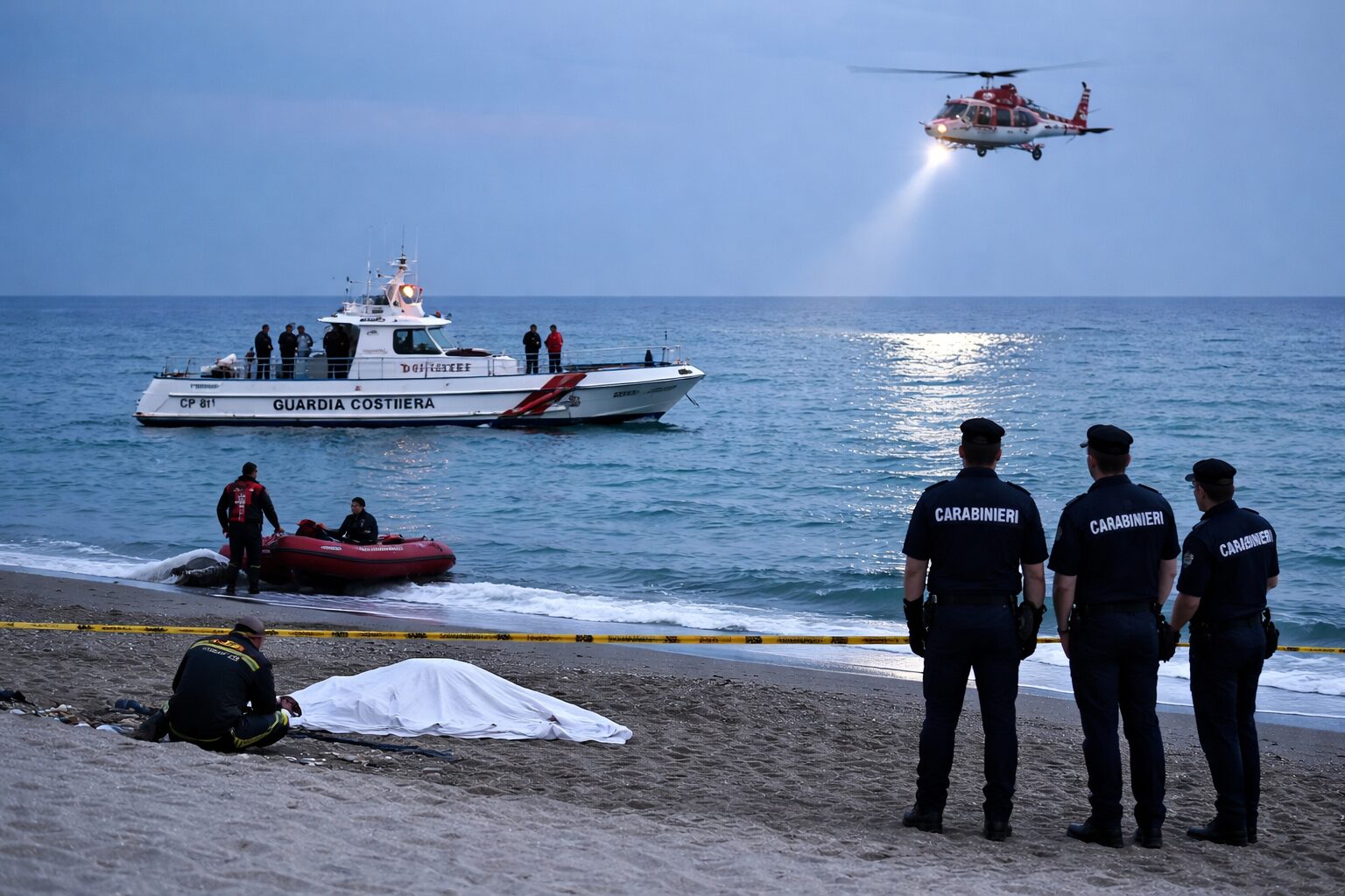 cadavere spiggia carabinieri