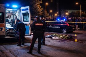 carabinieri ambulanza accoltellamento sera