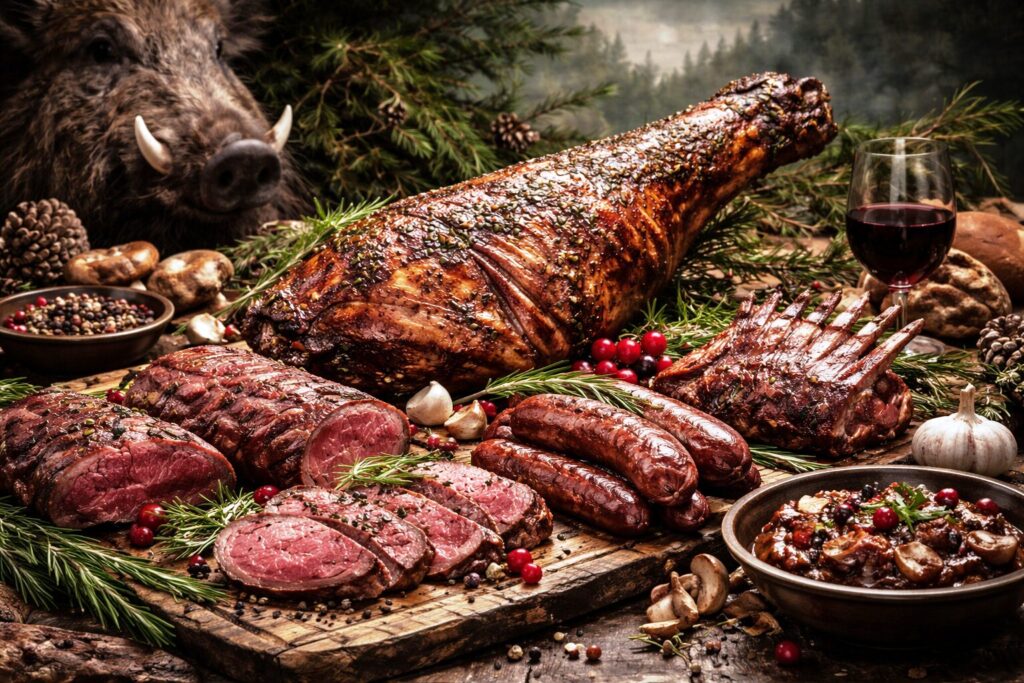 carne selvaggina e cinghiale