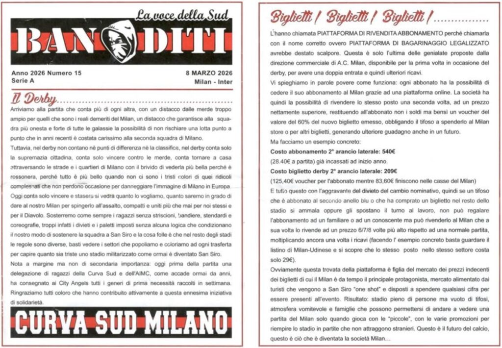 davi biglietti curva milan