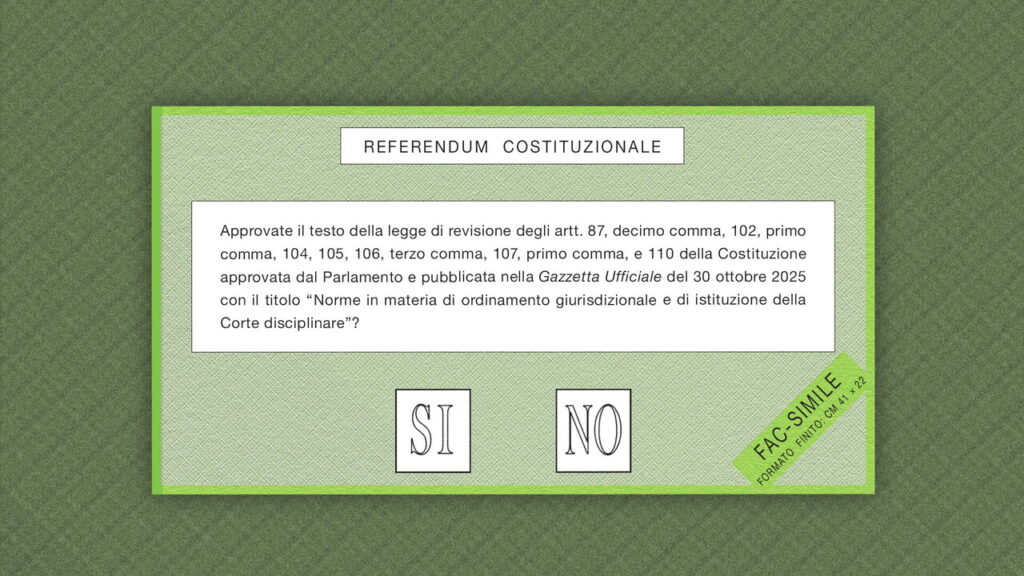 fac simile scheda referendum giustizia 2026