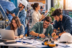 giovani al lavoro con le nuove tecnologie tra energia e informatica - lavoratori