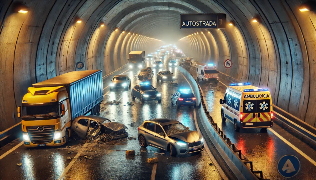 incidente galleria A20