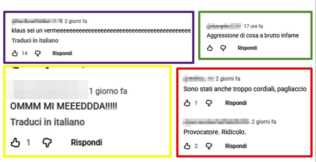 insulti a klaus davi