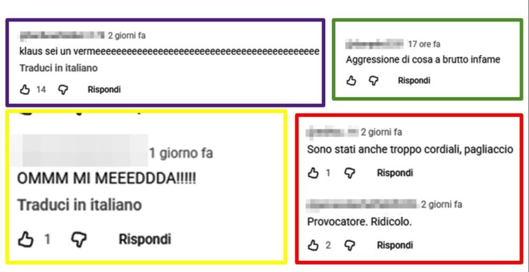 insulti a klaus davi